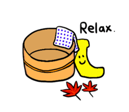 Elephant and Banana visited Japan. sticker #14374034