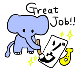 Elephant and Banana visited Japan. sticker #14374037