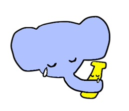 Elephant and Banana visited Japan. sticker #14374043