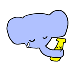 Elephant and Banana visited Japan. sticker #14374043