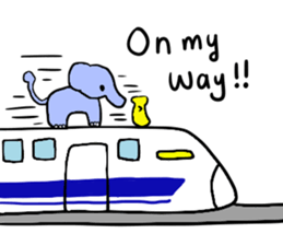 Elephant and Banana visited Japan. sticker #14374047