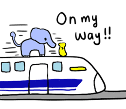 Elephant and Banana visited Japan. sticker #14374047