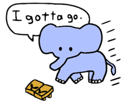 Elephant and Banana visited Japan. sticker #14374049