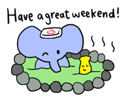 Elephant and Banana visited Japan. sticker #14374051