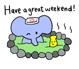 Elephant and Banana visited Japan. sticker #14374051