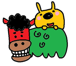 happynewyear.whiteboyandYellow child sticker #14374117