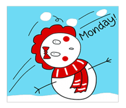 Snowy girl sticker #14374894