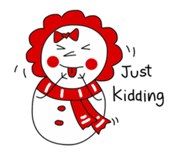 Snowy girl sticker #14374895