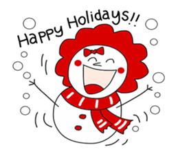 Snowy girl sticker #14374896