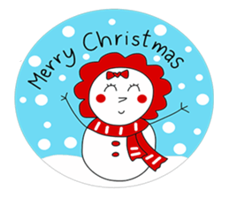Snowy girl sticker #14374897