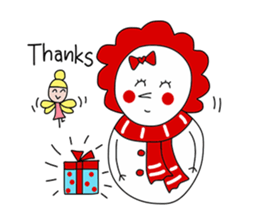 Snowy girl sticker #14374898