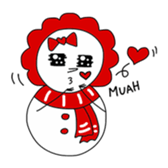 Snowy girl sticker #14374899