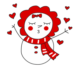 Snowy girl sticker #14374900
