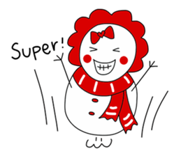 Snowy girl sticker #14374901