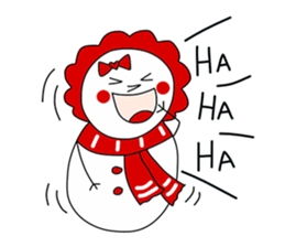 Snowy girl sticker #14374902