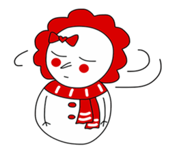 Snowy girl sticker #14374903
