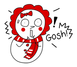 Snowy girl sticker #14374904