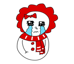 Snowy girl sticker #14374905