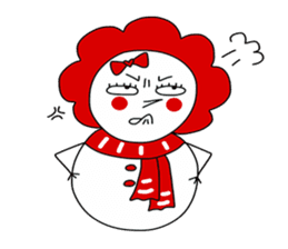 Snowy girl sticker #14374906