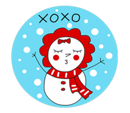 Snowy girl sticker #14374907