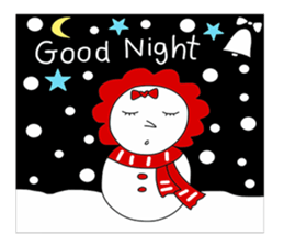 Snowy girl sticker #14374908