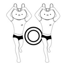 Exercise rabbit 2 sticker #14374974