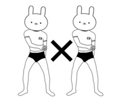 Exercise rabbit 2 sticker #14374975