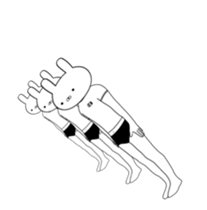 Exercise rabbit 2 sticker #14374977