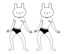 Exercise rabbit 2 sticker #14374980