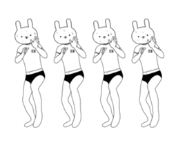 Exercise rabbit 2 sticker #14374983