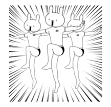 Exercise rabbit 2 sticker #14374986