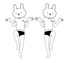 Exercise rabbit 2 sticker #14374992