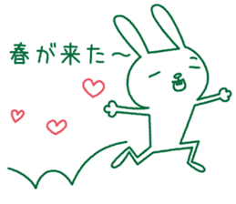 Rabbit Sticker (with seasonal feeling) sticker #14375254