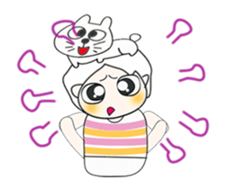 ..Mr. Hamori and cat....^_^ sticker #14375524