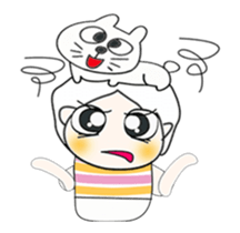 ..Mr. Hamori and cat....^_^ sticker #14375535