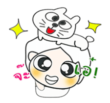 ..Mr. Hamori and cat....^_^ sticker #14375536