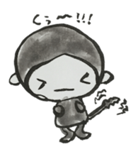 Monkey ink painting 3 sticker #14375612