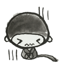 Monkey ink painting 3 sticker #14375613