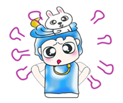 ...Mr. Sawamura and rabbit...^^! sticker #14375860