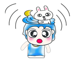 ...Mr. Sawamura and rabbit...^^! sticker #14375874