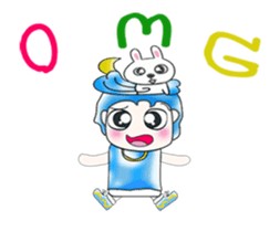 ...Mr. Sawamura and rabbit...^^! sticker #14375877