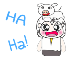 ...Mr. Takashi and pig.. ^_^ sticker #14376069