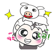 ...Mr. Takashi and pig.. ^_^ sticker #14376080