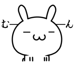 A emotional rabbit sticker #14376348