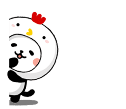 Kitty Panda in Rooster sticker #14376548