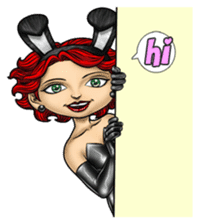 Bunny Cosplay Girl (Revised) sticker #14376606