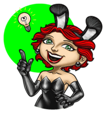 Bunny Cosplay Girl (Revised) sticker #14376607