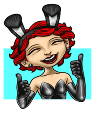 Bunny Cosplay Girl (Revised) sticker #14376609