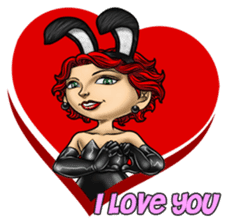 Bunny Cosplay Girl (Revised) sticker #14376613