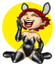 Bunny Cosplay Girl (Revised) sticker #14376614